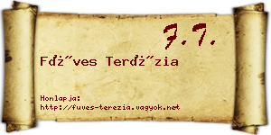 Füves Terézia névjegykártya