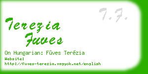 terezia fuves business card