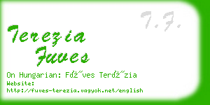 terezia fuves business card